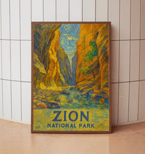 Zion Utah Travel Print Wall Art, Zion National Park Travel Poster, National Parks Traveler Gift, Utah Travel Poster, National Park Print